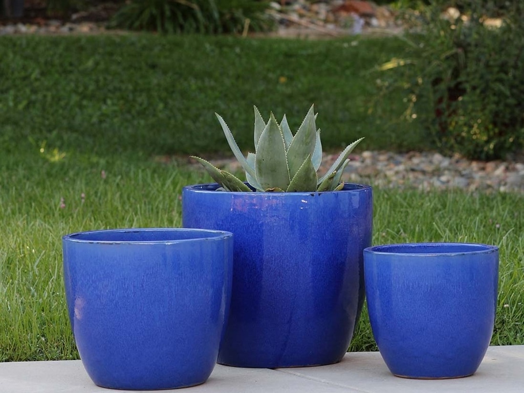[PV-CG804FBL-S3] COCO POTS, FALLING BLUE, SET OF 3-19"X17", 15'X13", 12"X11"