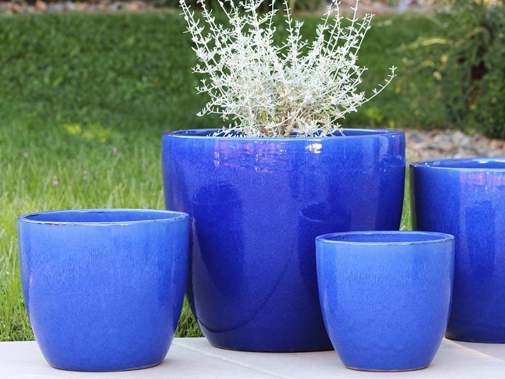 [PV-CG804FBL-S4] COCO POTS, FALLING BLUE, SET OF 4-23"X20", 19"X17", 15"X13", 12"X11"
