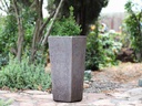 TALL SQUARE PLANTER, CORAL BRONZE, 16"X35.5"
