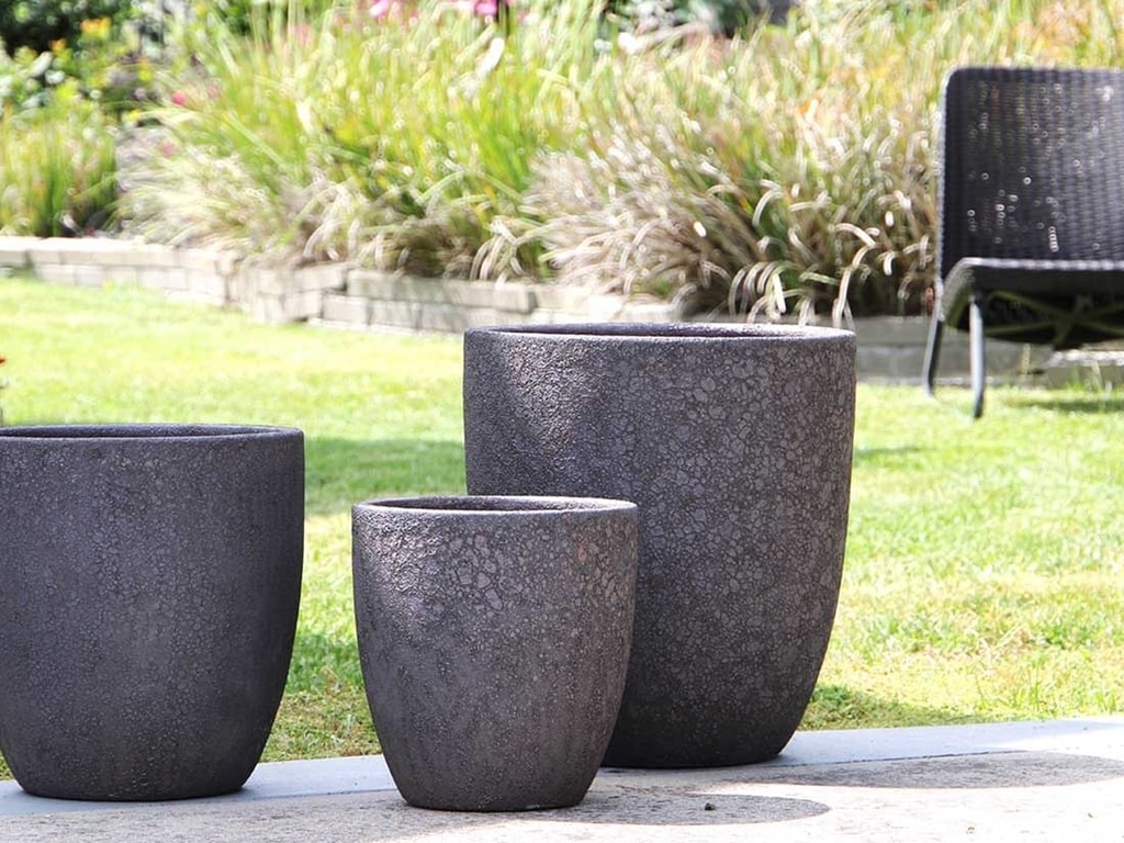 [PV-CG819CBR-S3] MILANO CONE PLANTER, CORAL BRONZE, SET OF 3 - 18"X19.5", 14.5"X15.5", 12"X13.5"