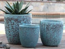 MILANO CONE PLANTER, CORAL GROVE, SET OF 3-18"X19.5", 14.5"X15.5", 12"X13.5"
