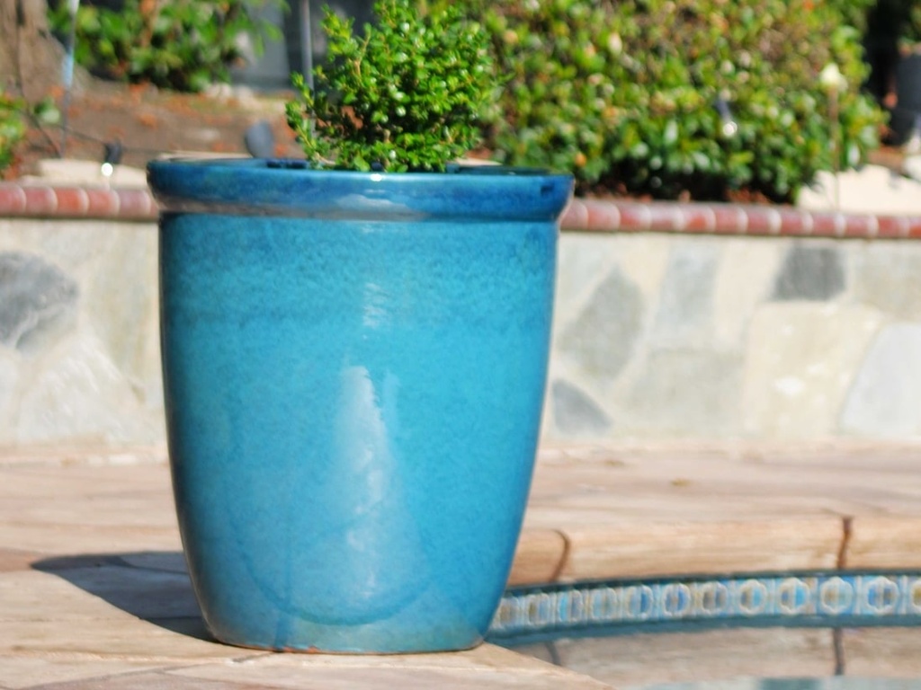 [PV-CG845GNM-S3] TALL GARDEN POT, GREEN  MIRAGE, SET OF 3- 19.5"X21.5", 15.5"X17.0", 11.5"X13.5"