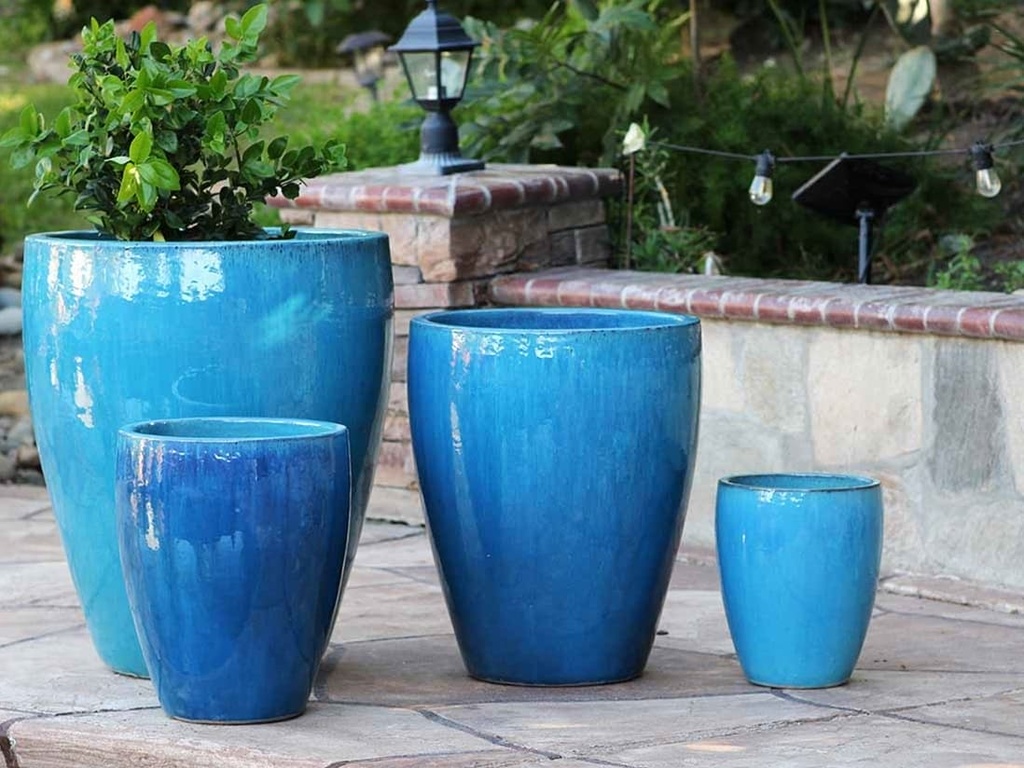 [PV-LB5016FAQ-S4] CATALINA POTS, FALLING AQUA, SET OF 4- 26.0"x29.5", 20.0"x24.5", 15.5"x18.5", 12.0"x13.5"