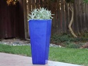 MEDIUM SLIM SQUARE POT, FALLING BLUE, SIZE B,  15.5”X34.5”