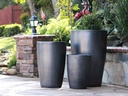 SLIM X-LARGE PLANTER, MATTE BLACK, SET OF 3- 20.5"X32.5", 16.5"X25.5", 13.0"X17.5"