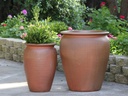 MANHATTAN JAR PLANTER, ORGANIC CLAY, SET OF 2 - 22.5" X 27.5", 14.0" X 22.0"