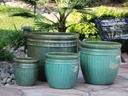 DECOR PLANTER, GREEN STREAM, SET OF 4 - 24.0" X 22.0", 19.0" X 19.0", 15.5" X 15.0", 12.0" X 12.0"