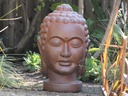 LARGE BUDDHA HEAD, ORGANIC CLAY, SIZE A, 17.5" X 30.5"
