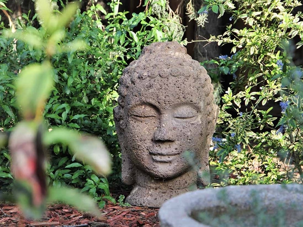 [PV-LBST06SB-B] MEDIUM BUDDHA HEAD, STONE BROWN, SIZE B, 14"X 20"