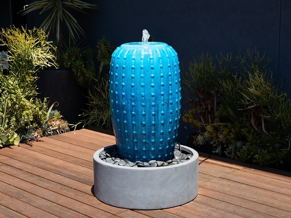 [PV-LBW597FAQ] DIAMOND JAR FOUNTAIN, FALLING AQUA, 19.5"X35" (BASE/PUMP SOLD SEPERATELY)