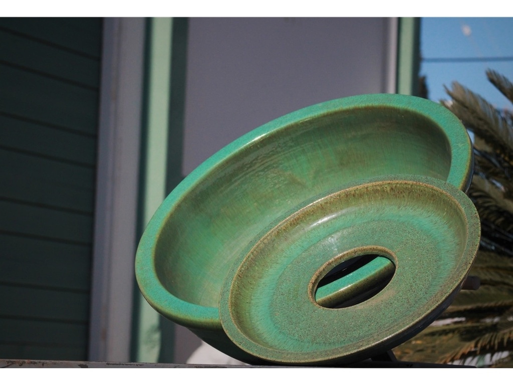 [PV-LBWB5218GNS-B] FOUNTAIN BOWL WITH COVER, GREEN STREAM, SIZE B - 23.5" X 12.0"