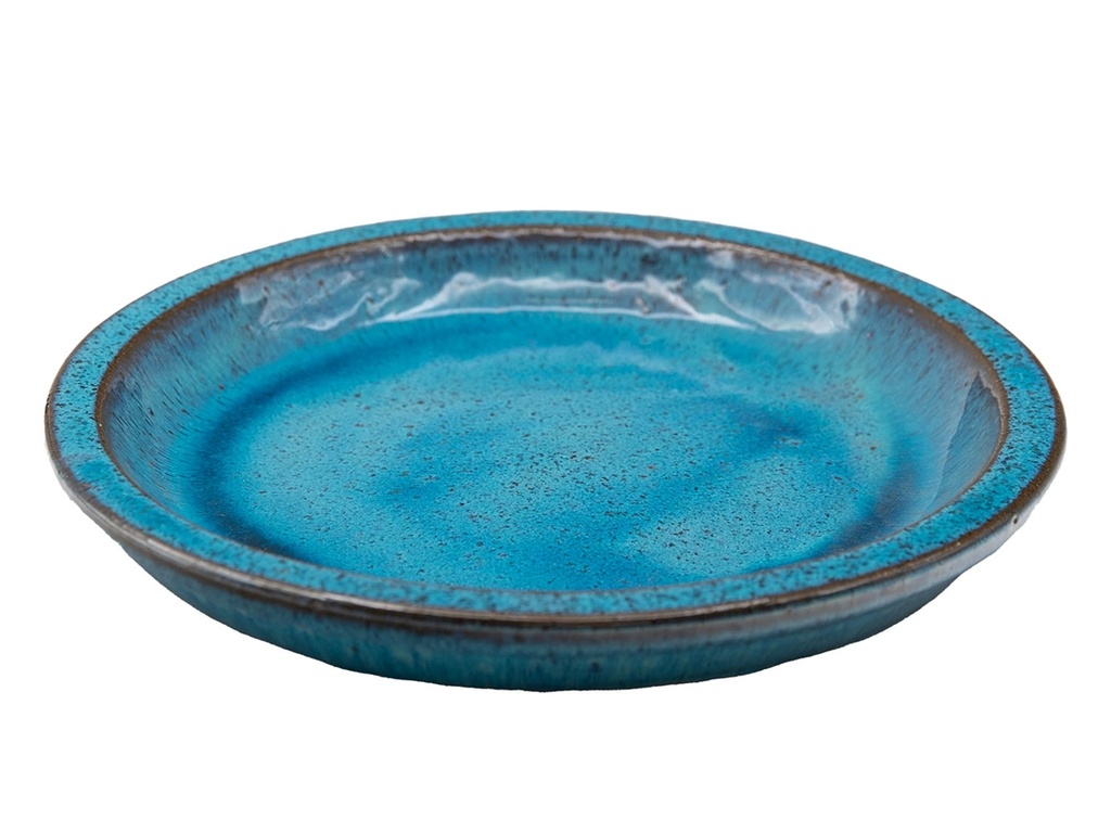 [PV-SCR02FAQ] ROUND SAUCER, FALLING AQUA, OD 19", ID 16"