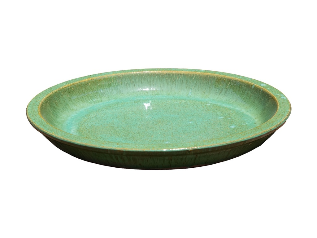 [PV-SCR05GNS] ROUND SAUCER, GREEN STREAM, OD 11.5", ID 9"