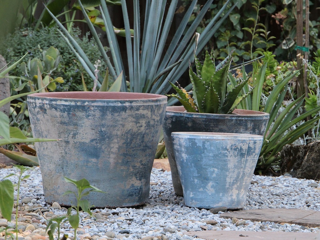 [PV-TS0501AGS-S3] TUSCANSUN POT, AEGEAN SEA, 20.0"X16.0", 17.0"X13.0", 13.0'X10.0"