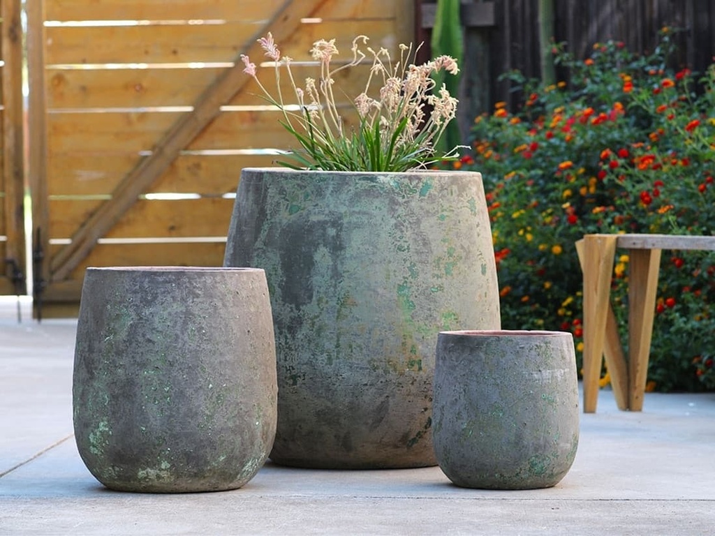 [PV-TS2312VDG-S3] DAKHLA PLANTER,VERDIGRIS, SET OF 3- 26.0"X28.0", 18.5"X20.5",13.0"X14.0"