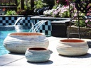 BOWLS DE LA TERRE, ATLANTIS SKY, SET OF 3- 19.5"X14.5", 12.5"X10.5", 8.5"X6.5"