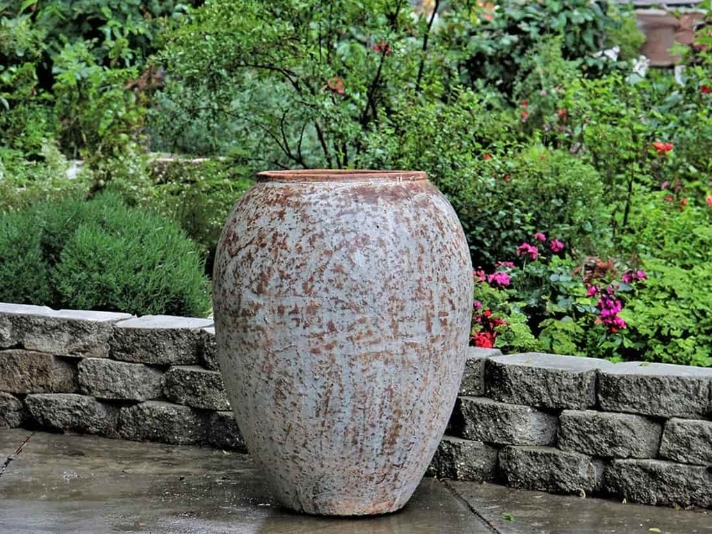 [PV-TSC2124HWH] AMPHORA AFRICANA, HEIRLOOM WHITE 24.5"x32.0", TOP OD: 16.0", ID:13.5"