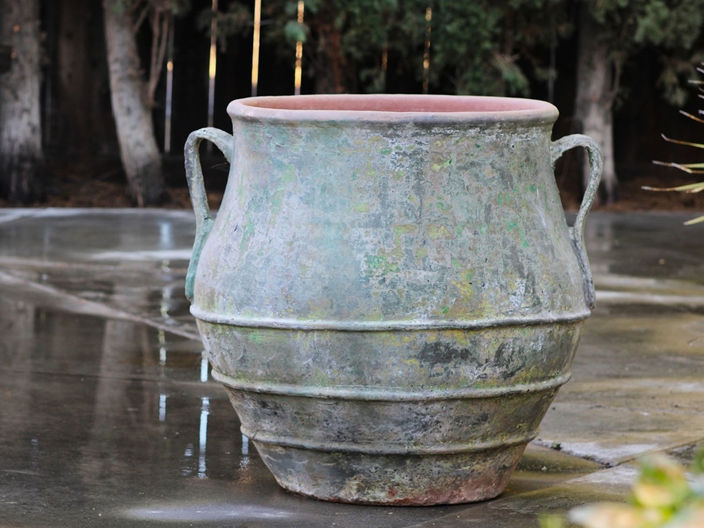 [PV-TSC3101VDG] JAR DE MILOS, VERDIGRIS, 34.0"X37.0"