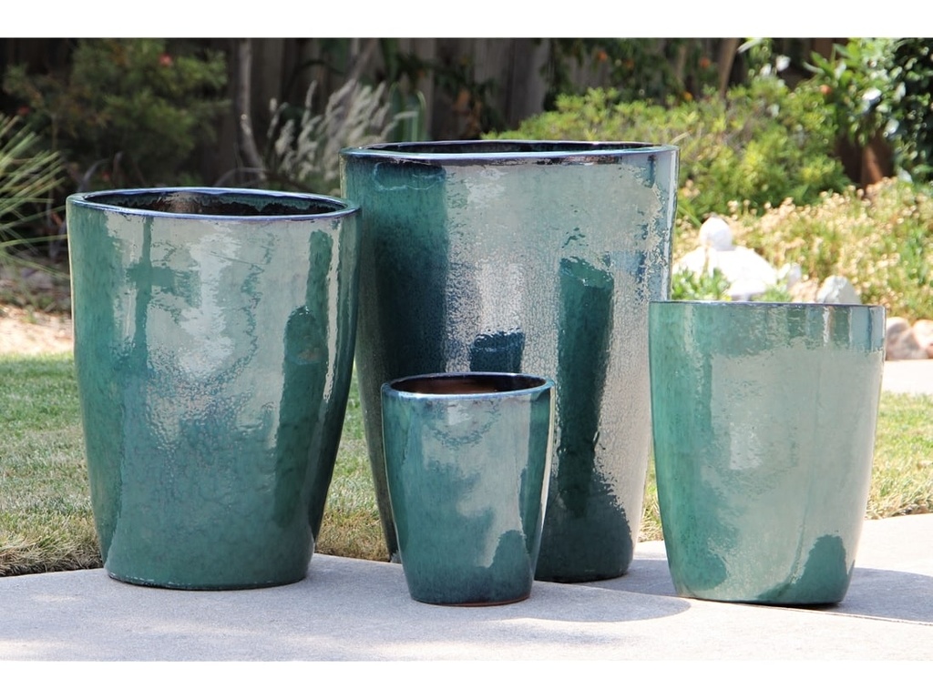 [PY-1579JDE-S4] PAMPLONA PLANTER, JADE, SET OF 4- 22.0"X27.0", 18.0"X23.0", 14.0"X18.0", 11.0"X13.5.0"