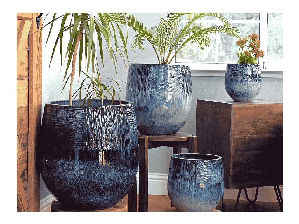 [PY-1666IBL-S4] TRIO DE KANTO, ICE BLUE, SET OF 4- 18.5"x19.5", 14.0"x15.0", 10.5"x11.5", 8.0"x8.5"