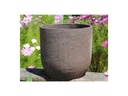BUCKET PLANTERS, BLACK CLAY, SET OF 3- 15.5"X15.0", 11.5"X11.0", 9.0"X9.0"