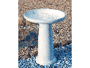 VORTEX BIRDBATH/LOCKING TOP, WHITE SPECKLE, 15"X19"