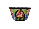 TALAVERA WAVY PLANTER WITH ATTACHED SAUCER, 7"X5", SOLD IN CASE OF 6