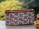 CANOE PLANTER, SMALL, 9.5"X5.5"X4.5", CHRYSANTHEMUM TERRA COTTA, SOLD IN CASE OF 4