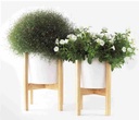 WOOD STAND MID CENTURY 15.0"x16.0" (12 INCH POT), SOLD IN CASE OF 2