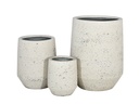 SLATE PLANTER, IVORY NATURAL STONE, SET OF 3- 21.0"X27.0", 15.5"X19.0", 11.0"X13.0"
