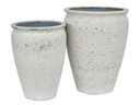 MAXIMUS PLANTER, IVORY NATURAL STONE, SET OF 2- 21.0"X27.0", 16.5"X23.0"