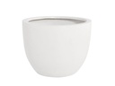 DEEP BOWL PLANTER  WHITE POLY FIBER, SET OF 3- 27.5"x23.5", 19.5"x17.5", 15.5"x14"