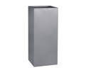 TALL SQUARE PLANTER DARK GREY POLY FIBERS SET OF 2- 15"x15"x31.5" 12"x12"x27" (AB)