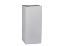 TALL SQUARE PLANTER LIGHT GREY POLY FIBERS SET OF 2- 15"x15"x31.5" 12"x12"x27" (AB)