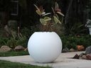 SPHERE PLANTER, PURE WHITE, 20"X17.5"