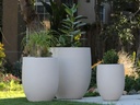 MILANO TALL PLANTER, ECOSTONE TAN, SET OF 3- 26"X32", 20.5"X27", 16"X21.5"