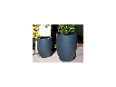 MILANO TALL FIBER PLANTER, DARK GREY, SET OF 2 - 21.5" X 27.0". 17.0" X 21.5"