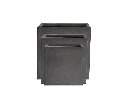 WALL RECTANGULAR, DARK GREY, SET OF 2 - , 23.5"X10.0"X23.5", 19.5"X7.0"X16.0, BC