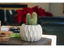 GEOMETRY DIAMOND TWIRL PLANTER, POLISHED CONCRETE, 5.5"x3.5", SOLD IN CASE OF 12