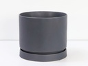 CARMEL ATTACHED SAUCERS PLANTERS, MIDNIGHT BLUE, 7.5"X6.5", CASE OF 4