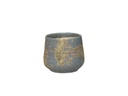 ROUND HAND FORMED PLANTER, BLUE STONE RUST, 4.5"X4.0", SOLD IN CASE OF 6