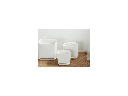 CUBE WITH ATTACHED SAUCER, MATTE WHITE, 5.5"X5.0", SOLD IN CASE OF 6