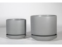 MELROSE M-MODERN PLANTER, JUST GREY, 10.0"x10.5", SOLD IN CASE OF 2