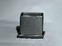 CUBE POT WITH DETACHED SAUCERS, MATTE COOL GREY, 4.5"x3.5", SOLD IN CASE OF 12