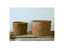 BEXLEY TERRA COTTA FARM POTS, MOSSED REDSTONE, 9.5"X7.0", 7.5"X5.5" (SOLD IN CASE OF 2 SETS)