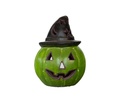 HALLOWEEN PUMPKIN WITH WIZARD HAT, GREEN, 10.0"X13.5"