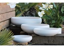 CHESS BOWL PLANTER, CLOUD WHITE, SET OF 4- 16.0"X4.5, 13.0"X4.0", 11.0"X3.0", 8.5"X2.5"