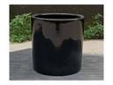 DRACAENA PLANTER, SABLE BLACK, SET OF 3- 16"X16", 13"X13", 10.5"X10"