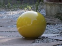 DECORATIVE SPHERE, 12.0", BUMBLEBEE BRIGHT