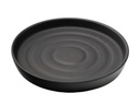 SAUCER, STEEL BLACK, OD 12", ID 10.5"